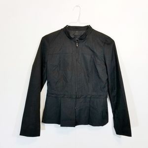 Cynthia Rowley | Black Peplum Jacket Size Small